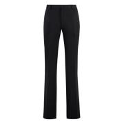 Wijde wollen broek met zakken Dolce & Gabbana , Black , Heren