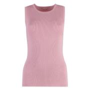 Geribbelde Gebreide Tanktop Zimmermann , Pink , Dames