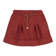 Hoge Taille Geplooide Shorts met Zak Zimmermann , Orange , Dames