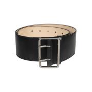 Klassieke Leren Riem Alexander McQueen , Black , Dames