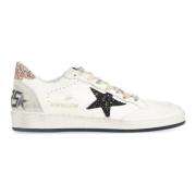 Glitter Star Leren Sneakers Golden Goose , White , Dames