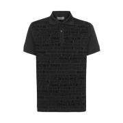 Polo T-shirt met logo Versace Jeans Couture , Black , Heren