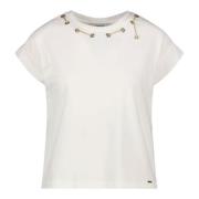 Casual T-Shirt voor Mannen Gaudi , White , Dames