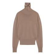 Stijlvolle Turtleneck Sweater Burberry , Beige , Dames