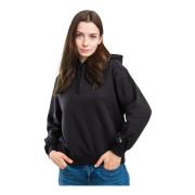 Zwarte Dames Sweatshirt Relaxte Pasvorm Champion , Black , Dames