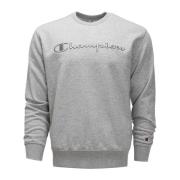 Heren sweatshirt met geborduurd logo Champion , Gray , Heren