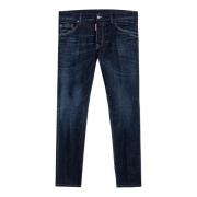 Slim Fit Denim Jeans Dsquared2 , Blue , Heren