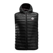 Heren gewatteerd vest met capuchon Jott , Black , Heren