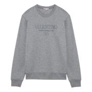 Crewneck Sweatshirt Valentino Garavani , Gray , Heren