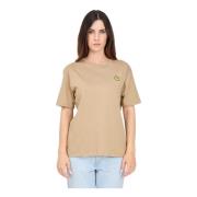 Bruin Logo Print Crew Neck T-shirt Barrow , Beige , Dames