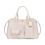 Ivoor Synthetische Dubbele Handtas Pollini , Beige , Dames