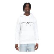 Witte Flex Logo Hoodie Casual Sweater Tommy Hilfiger , White , Heren