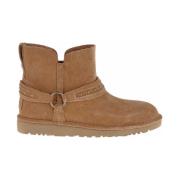 Kastanjebruin Leren Overgangslaarzen UGG , Brown , Dames