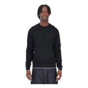 Klassieke Zwarte Crewneck Sweater Armani Exchange , Black , Heren