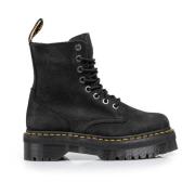 Zwarte Leren Plateau Laarzen Jadon III Dr. Martens , Black , Dames