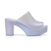 Parel Witte Mule Sandalen Melissa , Blue , Dames