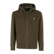 Loopback Hoodie met Volledige Rits Ralph Lauren , Green , Heren