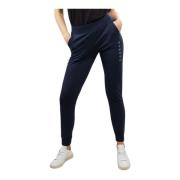 Dames Joggers Navy Blue Casual Stijl Emporio Armani EA7 , Blue , Dames