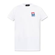 T-shirt met logo Dsquared2 , White , Heren