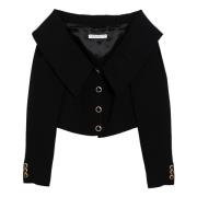 Korte Cardigan Trui Alessandra Rich , Black , Dames