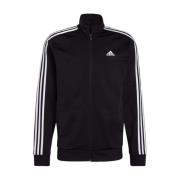 Zwarte Trainings Zip Sweatshirt Adidas , Black , Heren