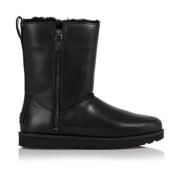 Dames Leren Enkellaarzen UGG , Black , Dames