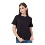 Dames T-shirt in Klassiek Zwart Champion , Black , Dames