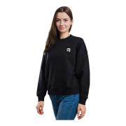 Dames Sweatshirt Zwart Biologisch Katoen Karl Lagerfeld , Black , Dame...