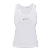 Top met geborduurd logo Palm Angels , White , Dames