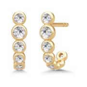 Organische Curve Oorsteker met Cubic Zirkonia Julie Sandlau , Yellow ,...