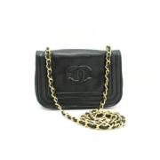 Pre-owned Leather chanel-bags Chanel Vintage , Black , Dames