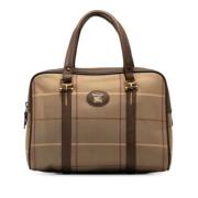 Pre-owned Leather handbags Burberry Vintage , Brown , Dames