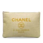 Pre-owned Canvas chanel-bags Chanel Vintage , Yellow , Dames