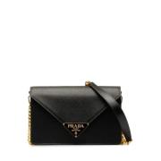 Pre-owned Leather prada-bags Prada Vintage , Black , Dames