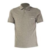 Heren Polo Klassieke Stijl Sun68 , Gray , Heren