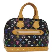 Pre-owned Canvas handbags Louis Vuitton Vintage , Black , Dames