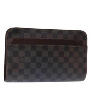 Pre-owned Canvas clutches Louis Vuitton Vintage , Brown , Dames