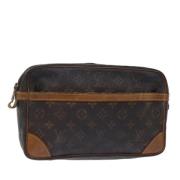 Pre-owned Canvas clutches Louis Vuitton Vintage , Brown , Dames