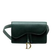 Pre-owned Leather dior-bags Dior Vintage , Green , Dames