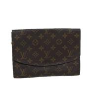 Pre-owned Canvas clutches Louis Vuitton Vintage , Brown , Dames