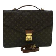 Pre-owned Canvas briefcases Louis Vuitton Vintage , Brown , Dames