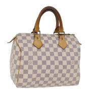 Pre-owned Canvas handbags Louis Vuitton Vintage , White , Dames