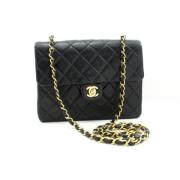 Pre-owned Leather chanel-bags Chanel Vintage , Black , Dames