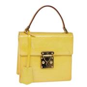 Pre-owned Leather handbags Louis Vuitton Vintage , Yellow , Dames