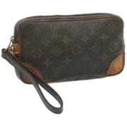 Pre-owned Canvas clutches Louis Vuitton Vintage , Brown , Dames