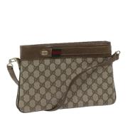 Pre-owned Leather gucci-bags Gucci Vintage , Beige , Dames