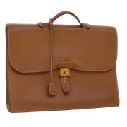 Pre-owned Leather briefcases Hermès Vintage , Brown , Dames