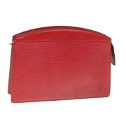 Pre-owned Leather clutches Louis Vuitton Vintage , Red , Dames