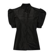 Zwarte blouse met ballonmouwen Msgm , Black , Dames