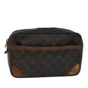 Pre-owned Canvas clutches Louis Vuitton Vintage , Brown , Dames